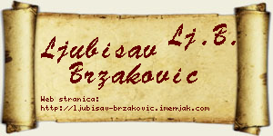 Ljubisav Brzaković vizit kartica